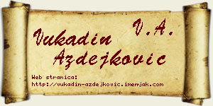 Vukadin Azdejković vizit kartica